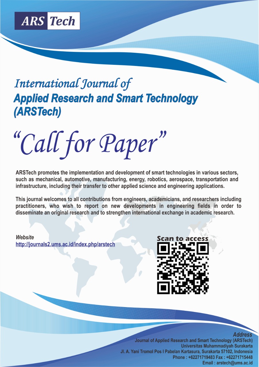 Call for paper Applied Research and Smart Technology (ARSTech)