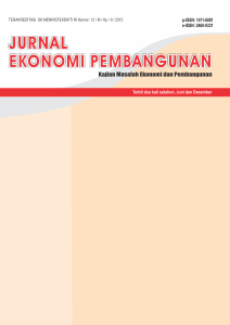 Jurnal Ekonomi Pembangunan: Kajian Masalah Ekonomi dan Pembangunan