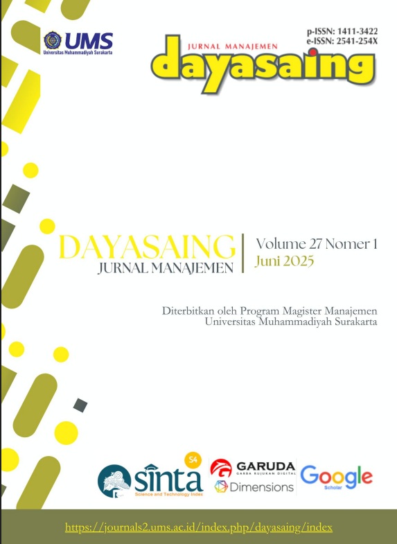 					View Vol. 27 No. 1 (2025): Jurnal Manajemen Dayasaing
				