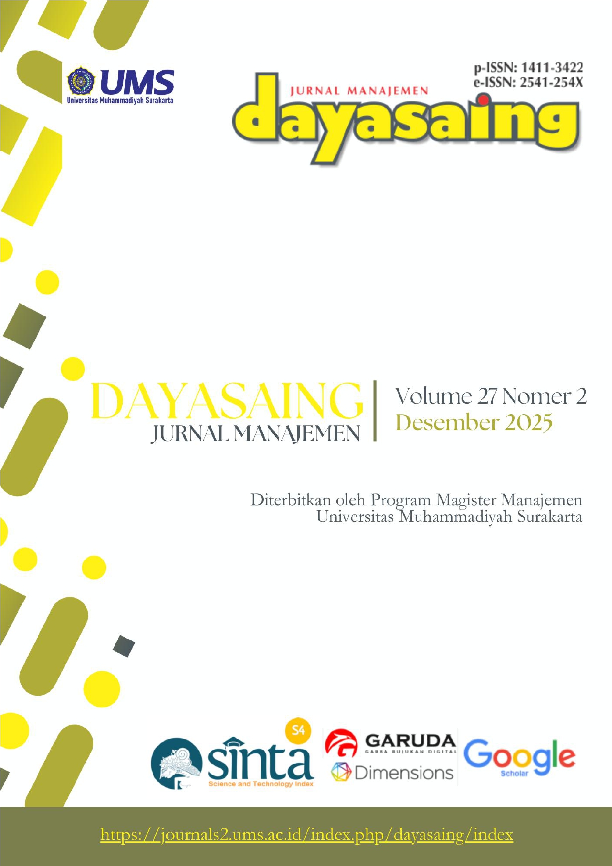 View Vol. 27 No. 2 (2025): Manajemen Dayasaing