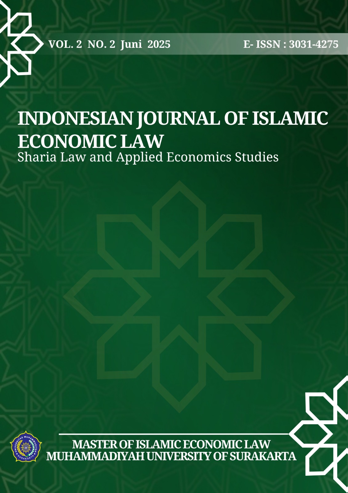 					View Vol. 2 No. 2 (2025): Indonesian Journal of Islamic Economic Law
				