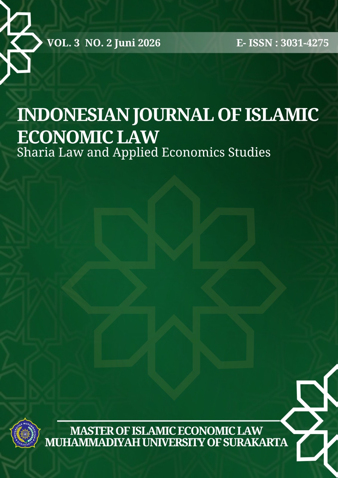 					View Vol. 3 No. 2 (2026): Indonesian Journal of Islamic Economic Law
				